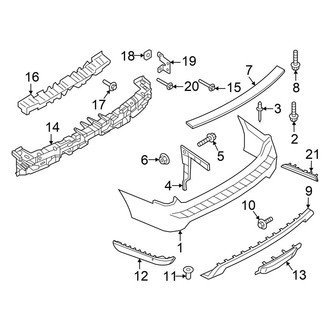 Ford OE - Rear Bumper - Bumper & Components