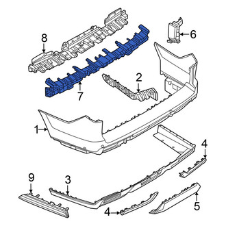 Ford OE - Rear Bumper Cover Support Rail