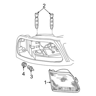 Ford OE - Front Lamps - Headlamp Components