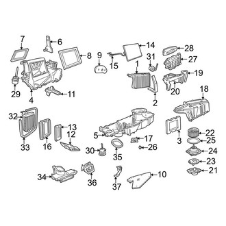 Ford OE - Air Conditioner & Heater - Evaporator & Heater Components (Front A/C)