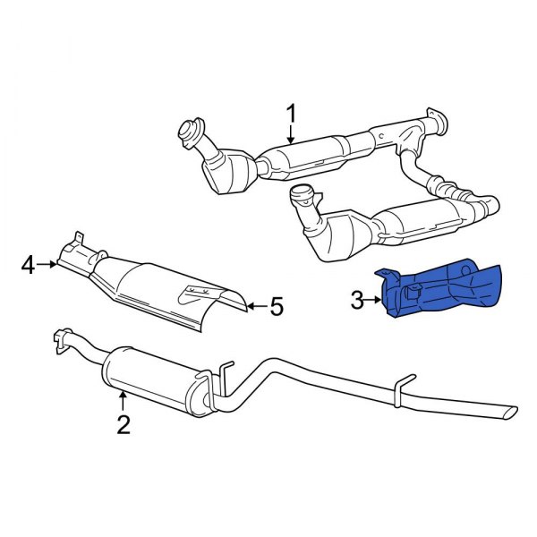 Ford OE XL3Z5G221KA Left Catalytic Converter Heat Shield
