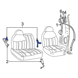Ford OE - Rear Center Seat Belt