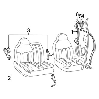 Ford OE - Restraint Systems - Front Seat Belts (With Bench Seat)