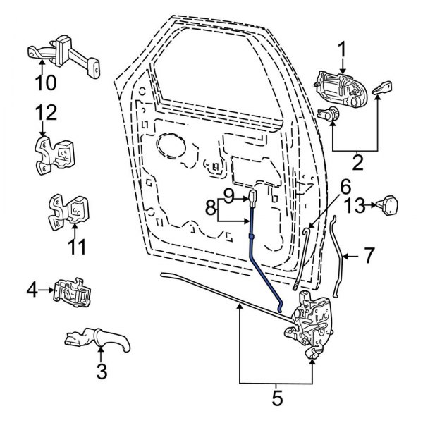 Door Lock Operating Rod