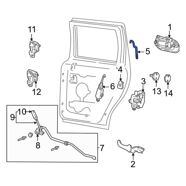 Door Lock Operating Rod