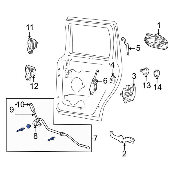 Door Lock Operating Rod