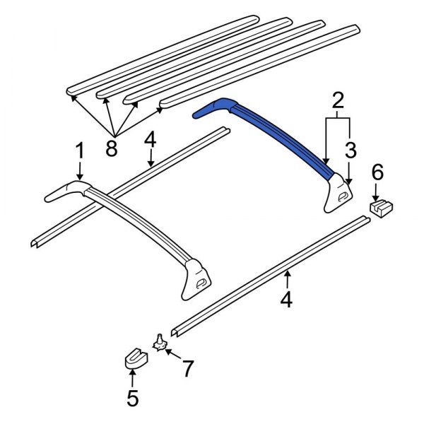 Roof Luggage Carrier Cross Rail