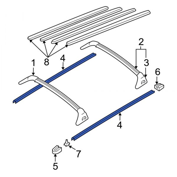 Roof Luggage Carrier Side Rail