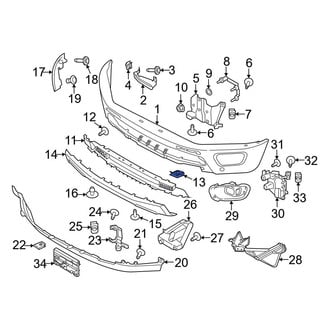 Ford OE - Upper Quarter Panel Trim Panel Clip