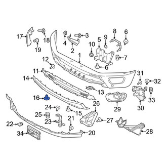 Ford OE - Cowl Grille Panel Rivet