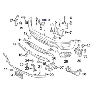 Ford OE - Bumper Cover Spacer Panel Bolt