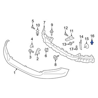 Ford OE - Bumper Cover Support Rail Clip
