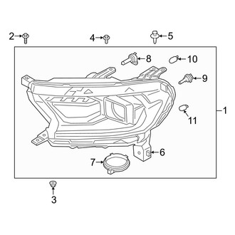 Ford OE - Front Left Headlight Assembly