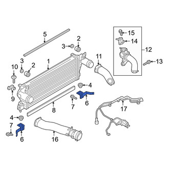 Ford OE - Left Lower Intercooler Bracket
