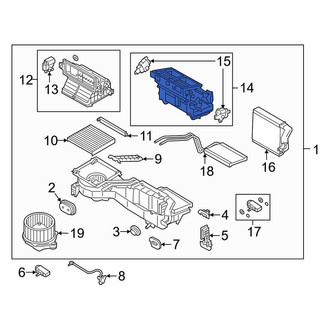 Ford OE - Heater Core Case