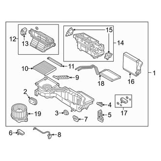 Ford OE - Air Conditioner & Heater - Evaporator Components (Auto Temp Control), (Lariat / XL / XLT)
