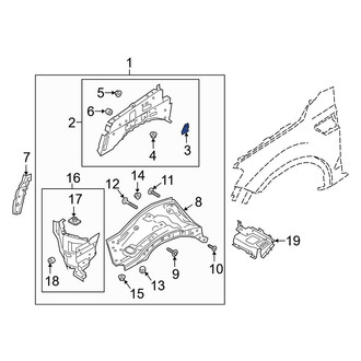 Ford OE - Right Hood Hinge Bracket