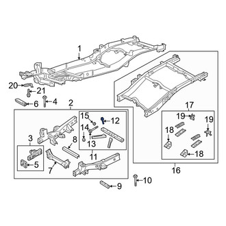 Ford OE - Front Transmission Crossmember Bolt