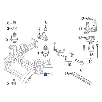 Ford OE - Bumper Face Bar Reinforcement Beam Nut