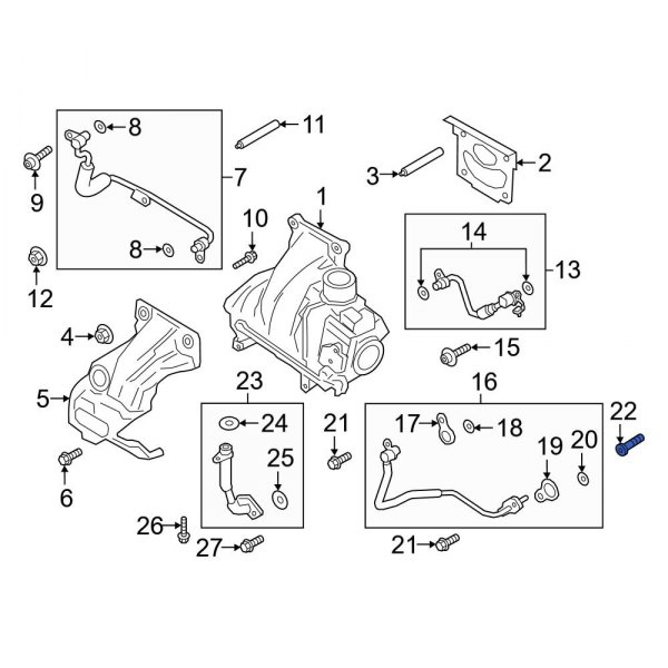 Ford OE JT4Z6C683A Turbocharger Boost Pressure Solenoid Filter