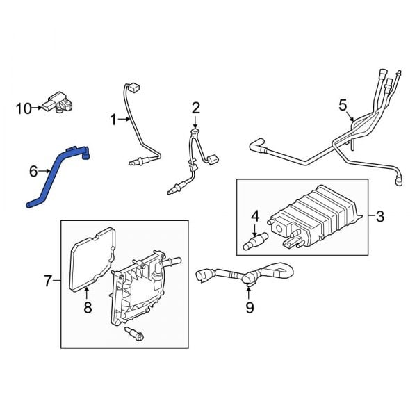 Ford OE KB3Z6758B Evaporative Emissions System Lines