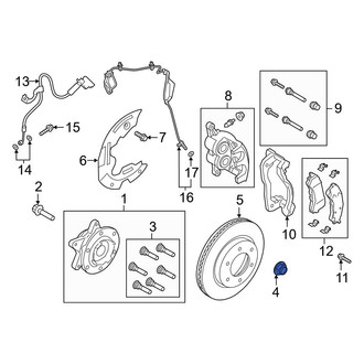 Ford OE - Front Axle Nut