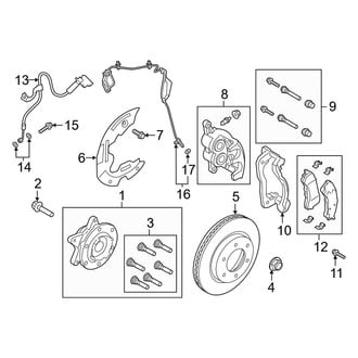 Ford OE - Front Suspension - Brake Components (4WD)