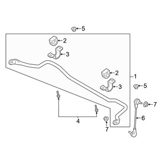 Ford OE - Front Suspension - Stabilizer Bar & Components (4WD)