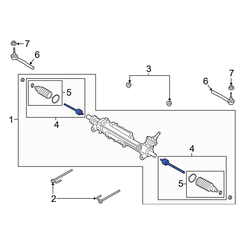 Ford OE KB3Z3280A - Inner Steering Tie Rod End