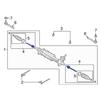 Ford OE - Inner Steering Tie Rod End