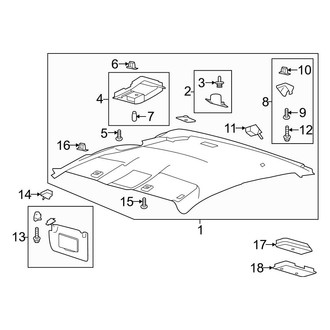Ford OE - Cab - Interior Trim (Headliner & Visors), (SuperCab)