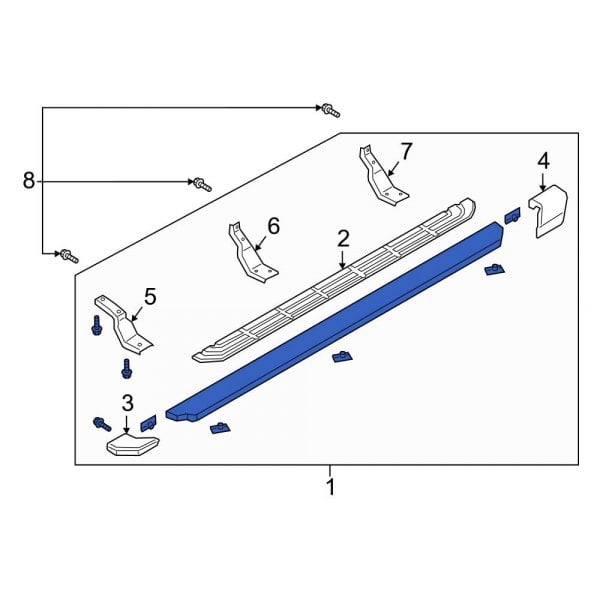 Ford OE KB3Z16450CF Right Running Board