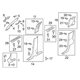 Ford OE - Cab - Interior Trim (Side), (SuperCrew)