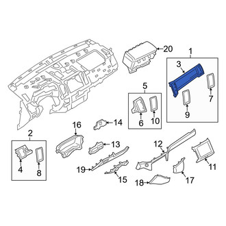 Ford OE - Right Upper Instrument Panel Trim Panel