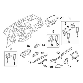 Ford OE - Instrument Panel Components (Lower), (XLT)