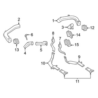Ford OE - Instrument Panel - Ducts & Louver