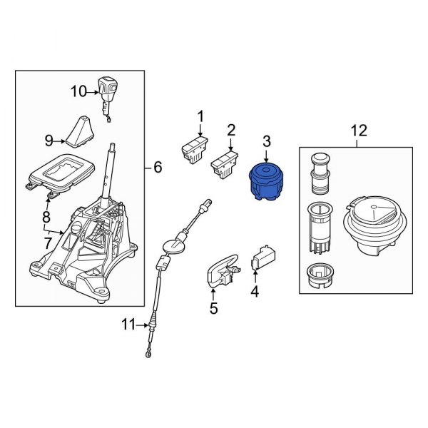 Ford OE KB3Z14B166AC Transfer Case Switch