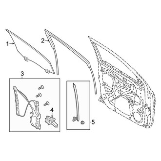 Ford OE - Front Door - Glass & Hardware (SuperCab)