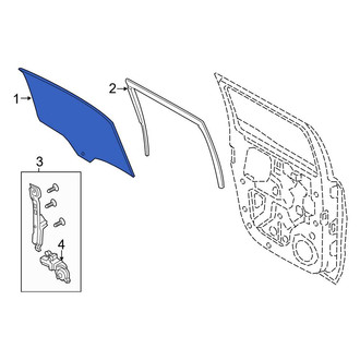 Ford OE - Front Left Door Glass