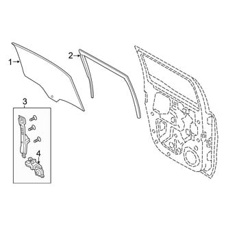 Ford OE - Rear Door - Glass & Hardware (Lariat / XLT SuperCrew)