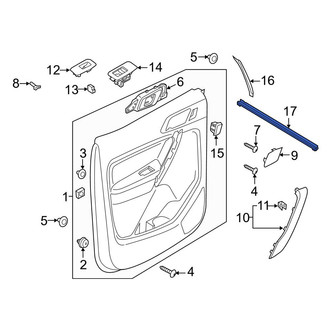 Ford OE - Rear Right Door Window Belt Weatherstrip