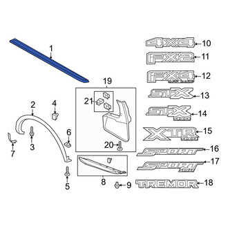Ford OE - Rear Left Truck Bed Side Rail