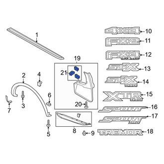 Ford OE - Mud Flap Clip