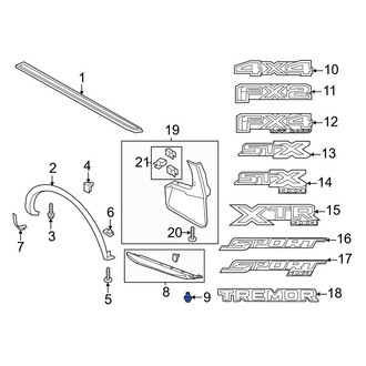 Ford OE - Mud Flap Clip