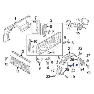 Ford OE - Quarter Panel Splash Shield Clip