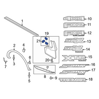 Ford OE - Mud Flap Clip