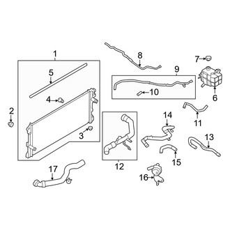 Ford OE - Cooling - Radiator & Components (2.7L)