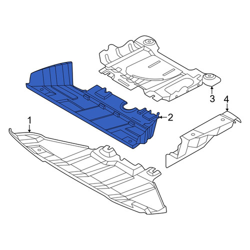 Ford OE N1WZ8327Q - Front Center Radiator Support Air Deflector