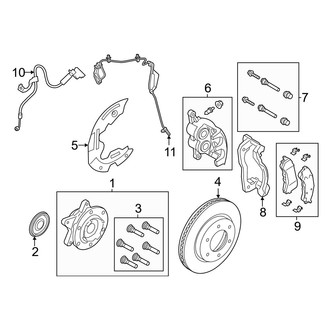 Ford OE - Front Suspension - Brake Components (AWD)
