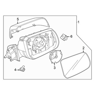 Ford OE - Front Door - Outside Mirrors (W/O Approach Lamps)